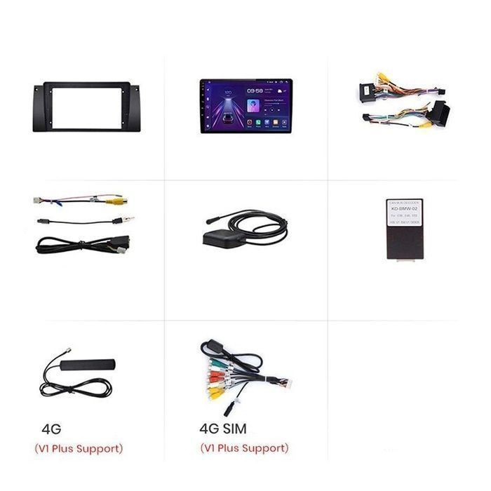 Radio nawigacja BMW 5 E39 E53 X5 M5 Carplay Android V1 Plus 2GB 32GB