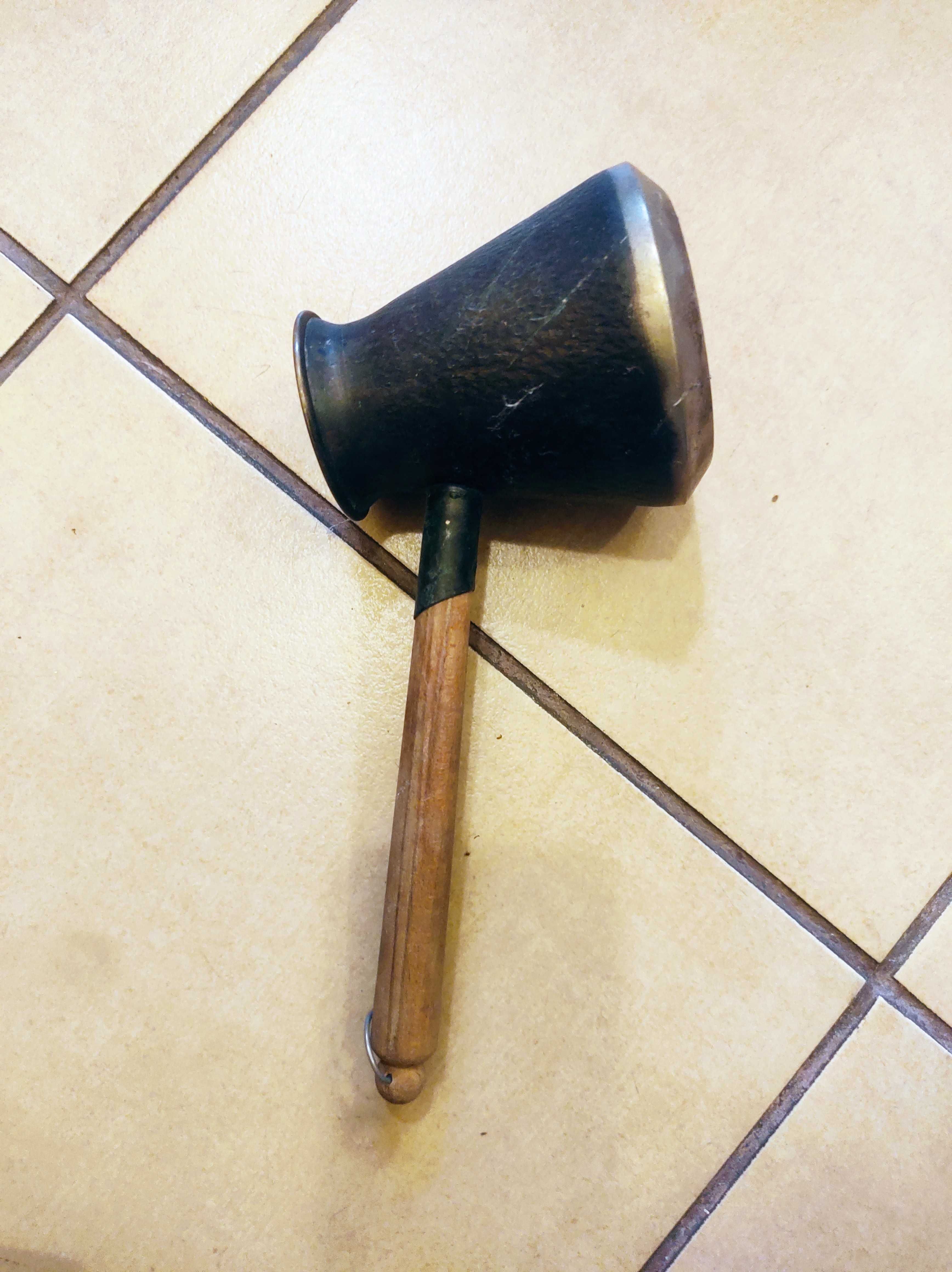 Made in USSR miedziany lub mosiężny dzbanek do kawy