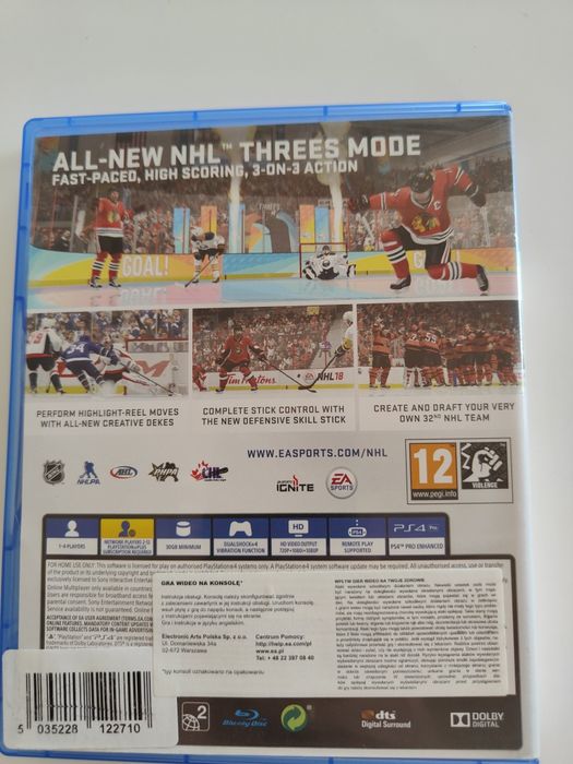 Sprzedam używaną grę NHL 18 na PS4