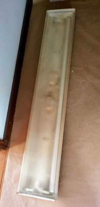 Conjunto de 3 Armaduras fluorescentes usadas com lâmpadas incluídas