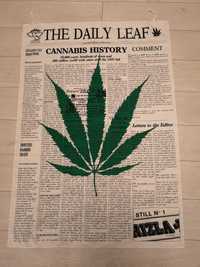 Flaga marihuana, chusta, do zawieszenia z opisem historii