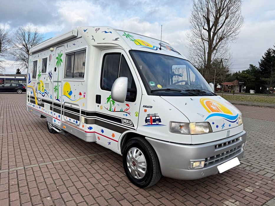 Fiat Ducato Heku kamper półintegra 2,8  Idealny, z Niemiec. Półintegra 2,8 tylko 100tys km 7 osób