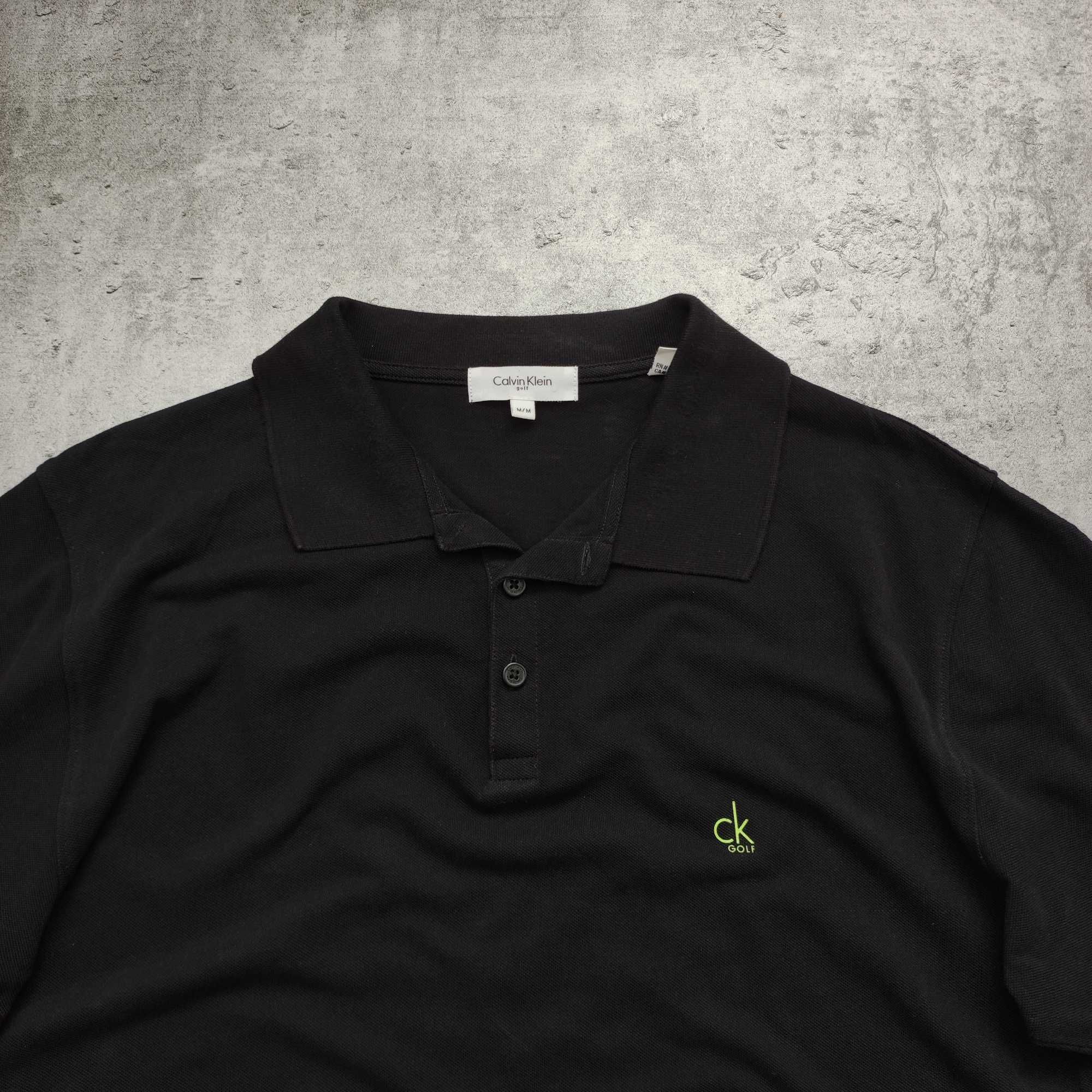 MĘSKA Koszulka PREMIUM Elegancka czarna Małe Logo Calvin Klein Casual