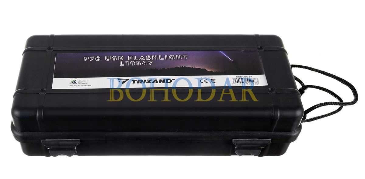 Ліхтарик фонарик TRIZAND L18547 P70 USB 17600 mAh 4500 Лм 1 Км Польща!