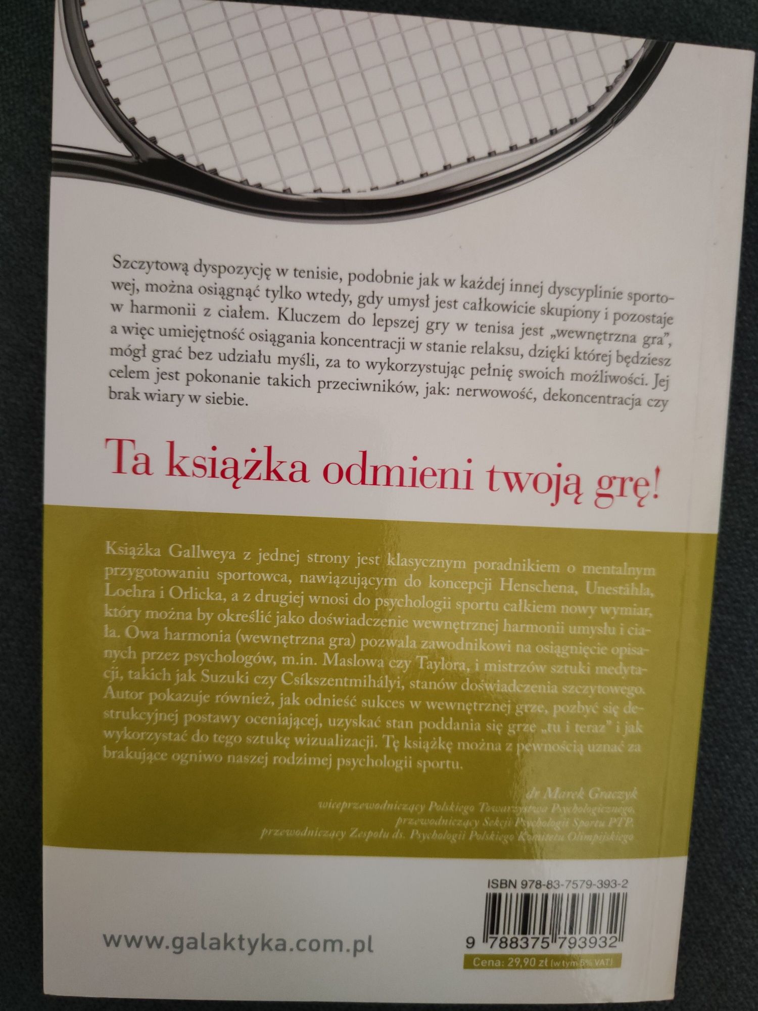 W. Timothy Gallwey Wewnętrzna gra tenis