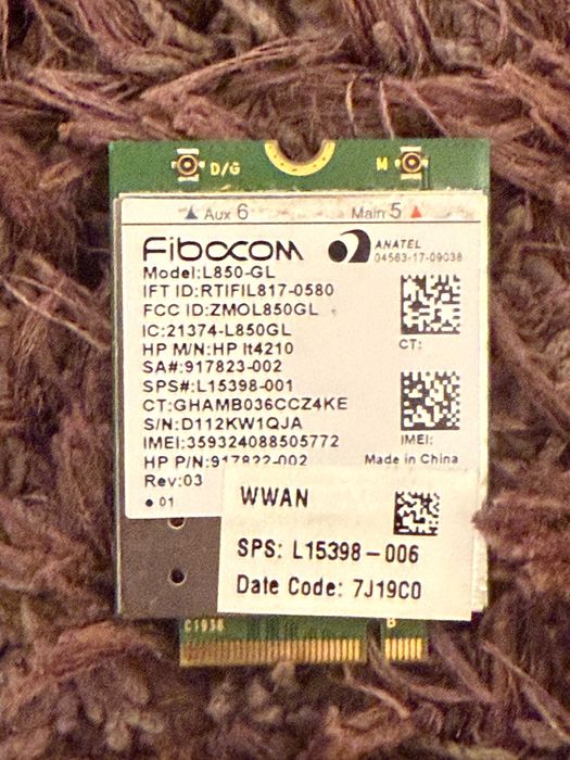 Placa 4G LTE L850-GL