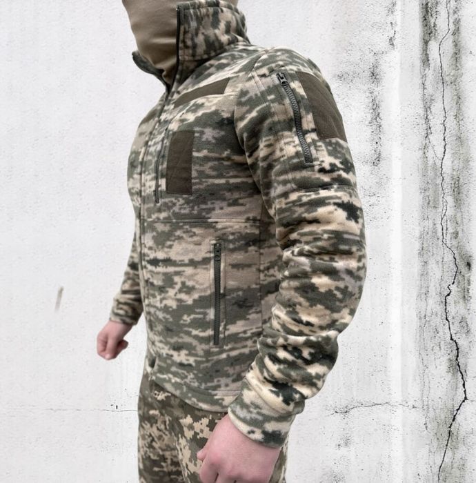 Флісова кофта піксель ЗСУ військова фліска флиска флисовая военная