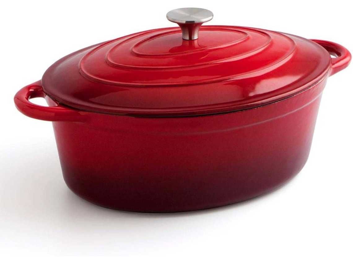 Panela BIDASOA (Vermelho - Ferro Fundido - 30x23x14 cm)