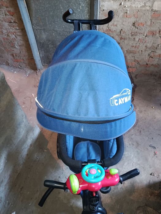 Дитячий велосипед-коляска ,з батьківською ручкою