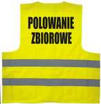 kamizelka odblaskowa, kamizelka z nadrukiem, polowanie zbiorowe