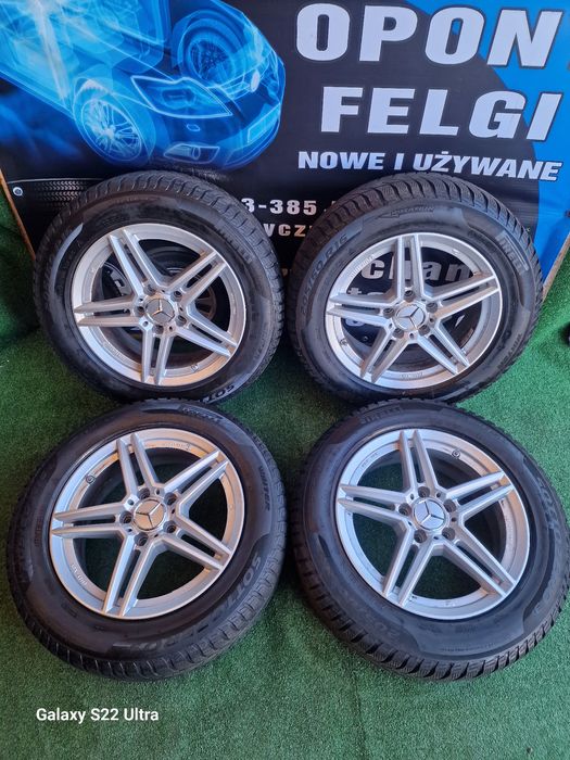 Koła zimowe 16 5×112 Mercedes Klasa A B CLA Orginał czujniki 6.8mm