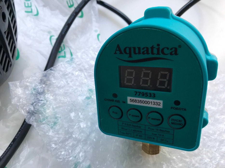 Вихровий насос Leo 3.0 0.37кВт (775132) + Реле тиску Aquatica 1.1кВт