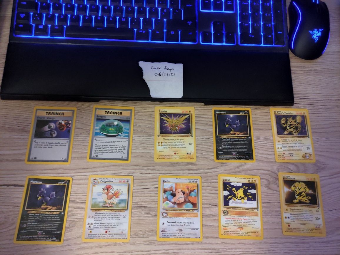 Pokemon Conjunto Cartas Raras Inglês