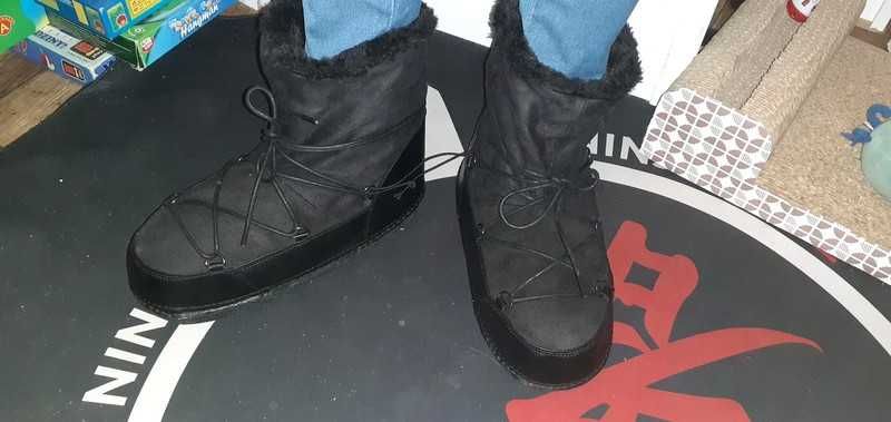 TCHIBO Śniegowce zimowe gwiazd z futrem boho emu botki 38/39/40 (26cm)