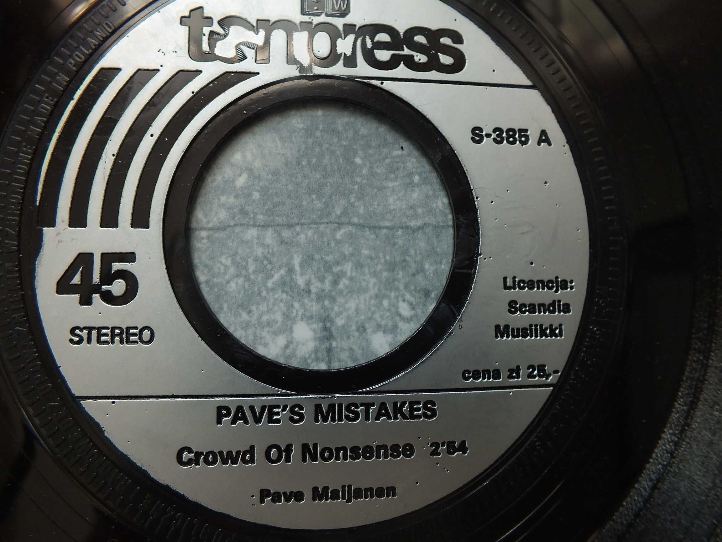 płyta winylowa SP, PAVE'S MISTAKES - Crowd of Nonsense