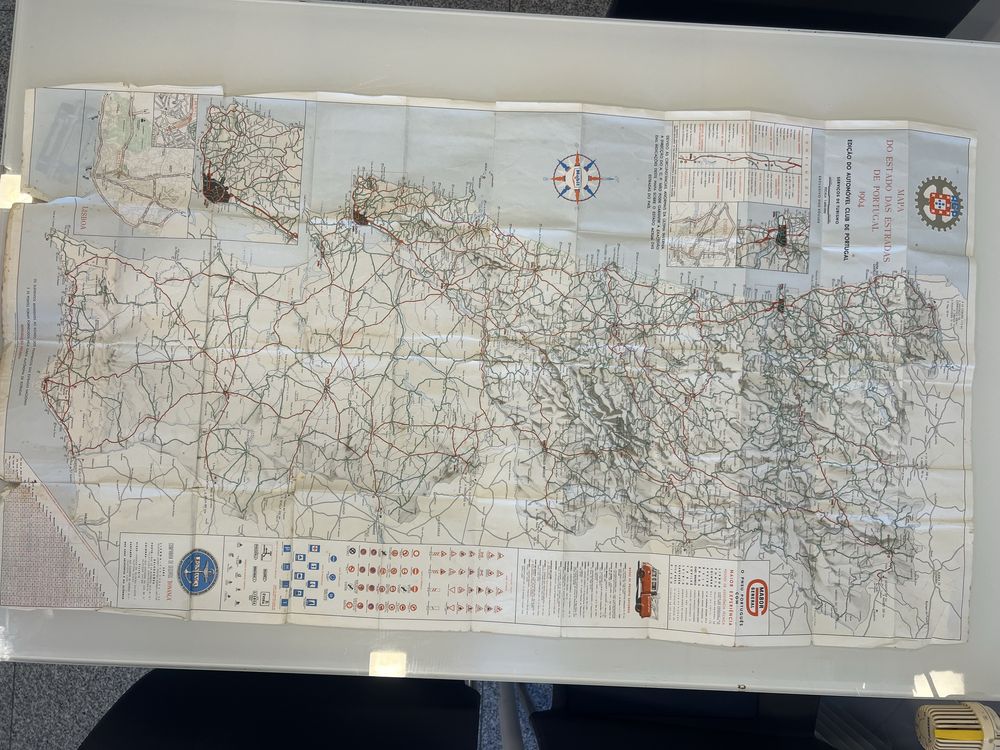 Mapa estradas ACP 1964