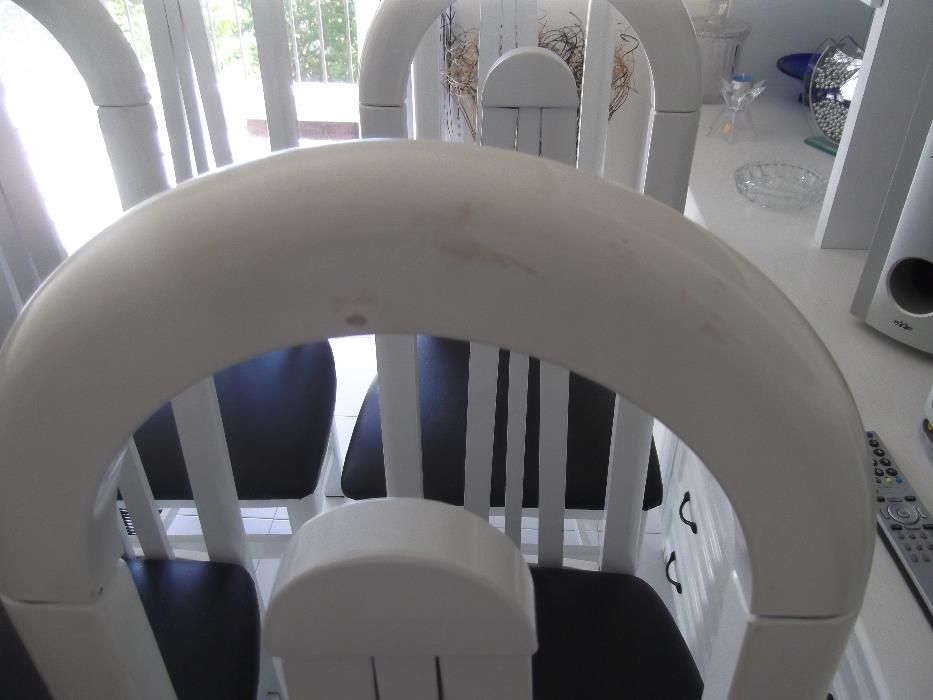 Mesa de sala de jantar, octogonal, em mármore, preta e branca - peça o