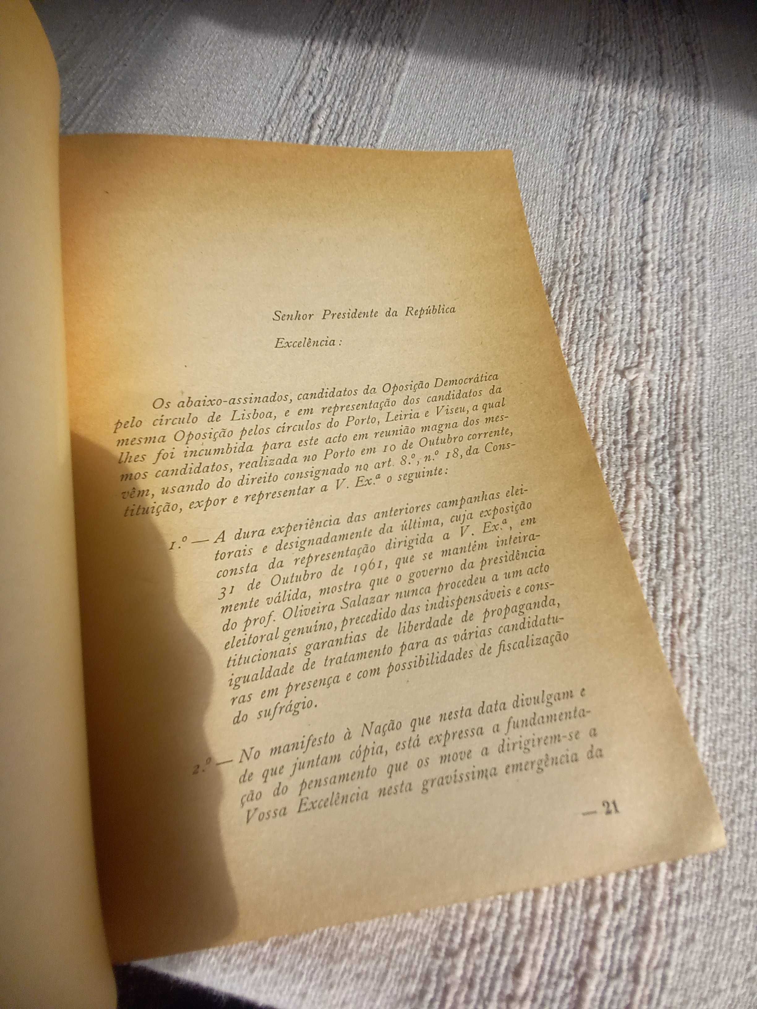 Oposição Democrática Campanha Eleitoral de 1 9 6 5 documentos