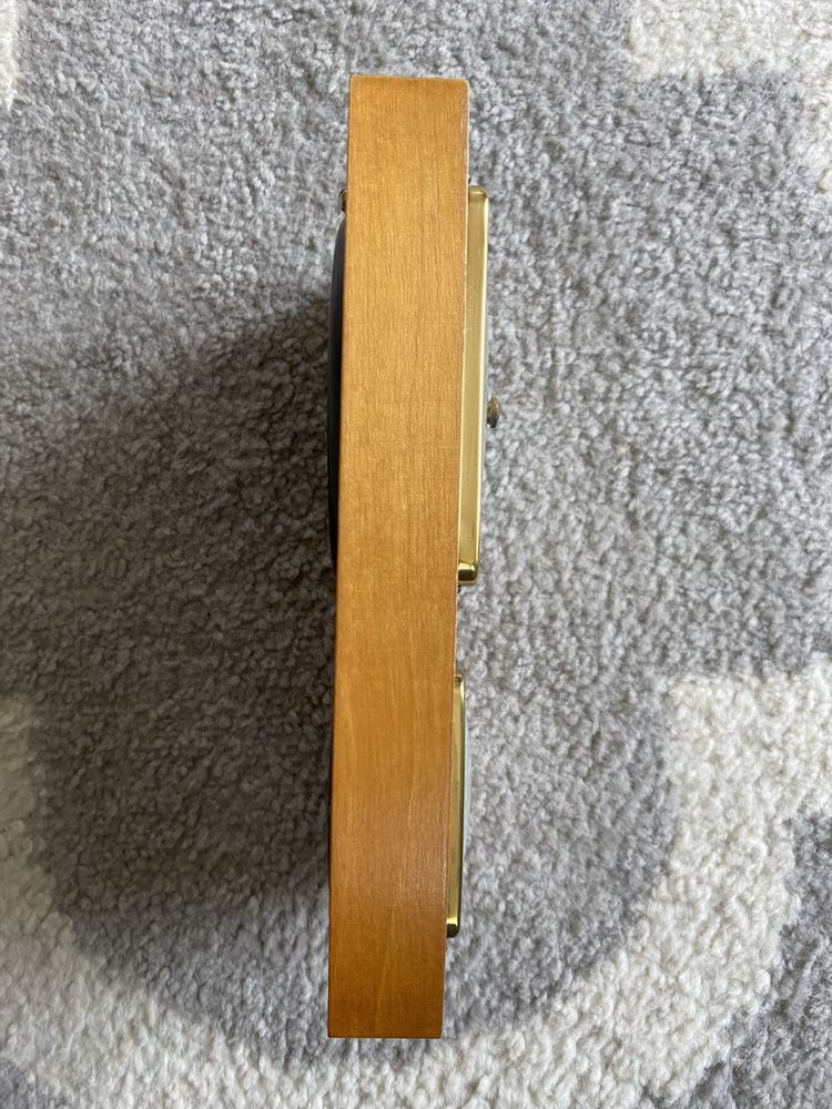 Barometr termometr Fischer ścienny drewniany