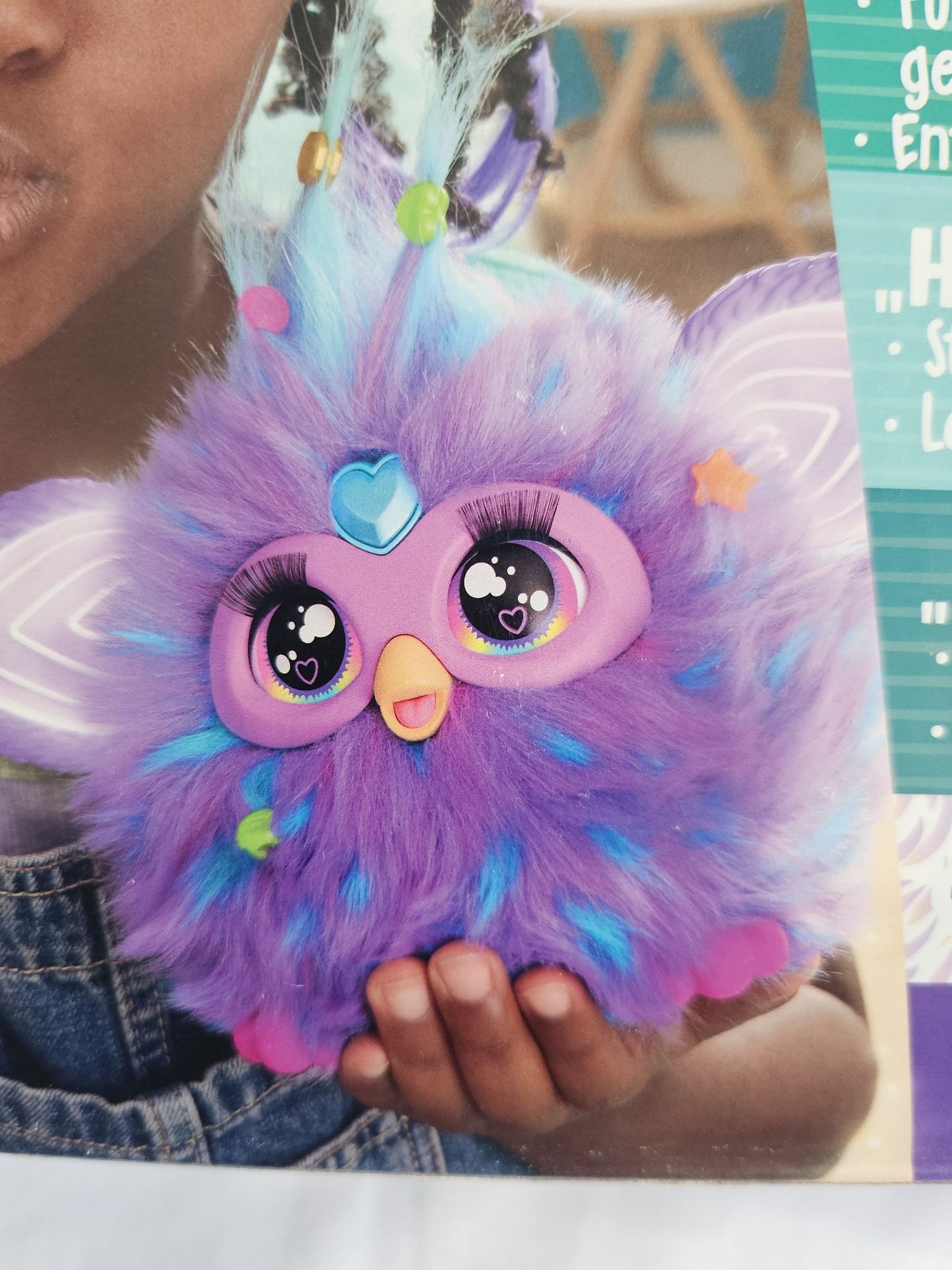 Interaktywna zabawka fioletowy Furby duży pluszowy Hasbro