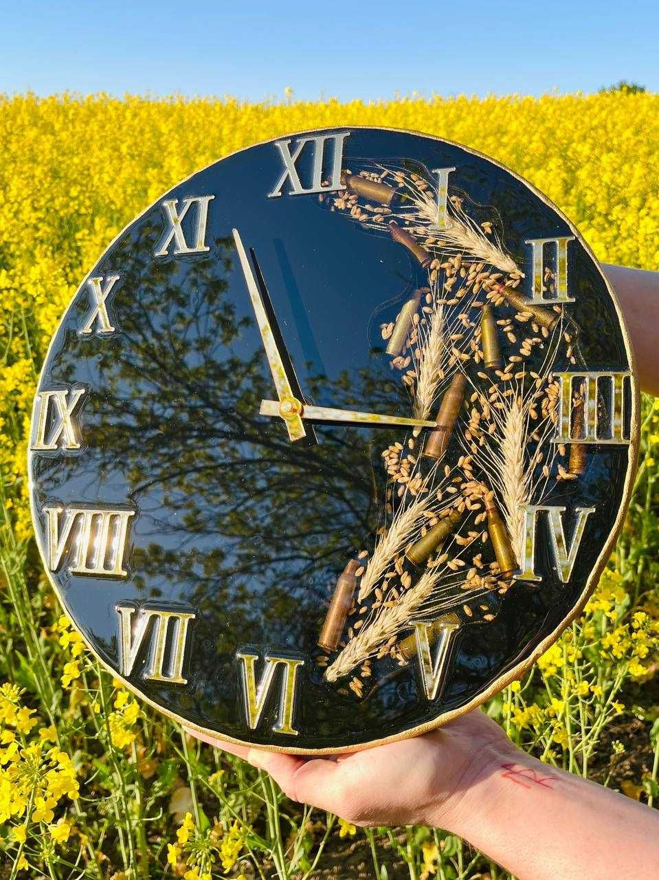 Годинник з гільзами та колосками, подарунок на день народження