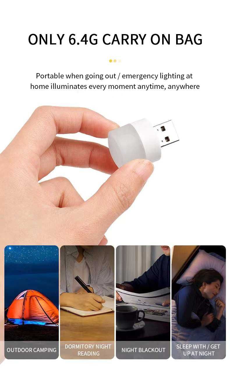 LED Лампочка USB фонарик ночник
