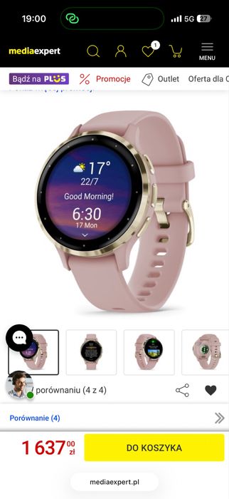 Garmin Venu 3S rozowy jak nowy