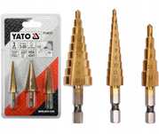 Wiertła Stopniowe Stożkowe Do Metalu Zestaw 3-20mm