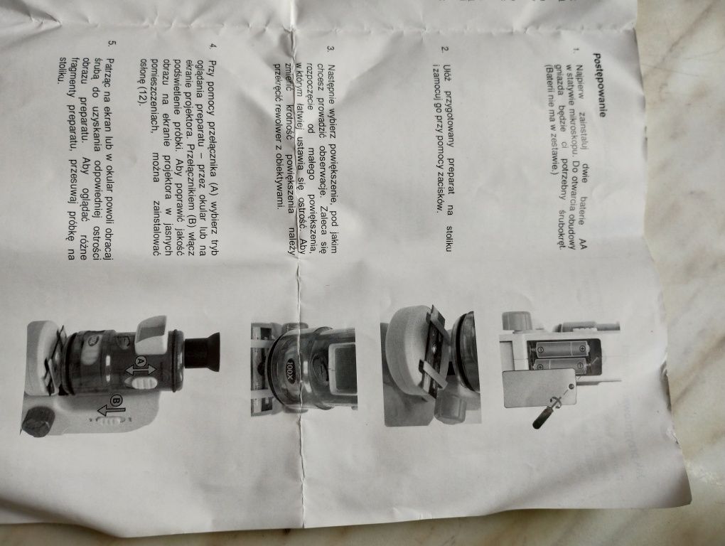 Dwufunkcyjny mikroskop edukacyjny