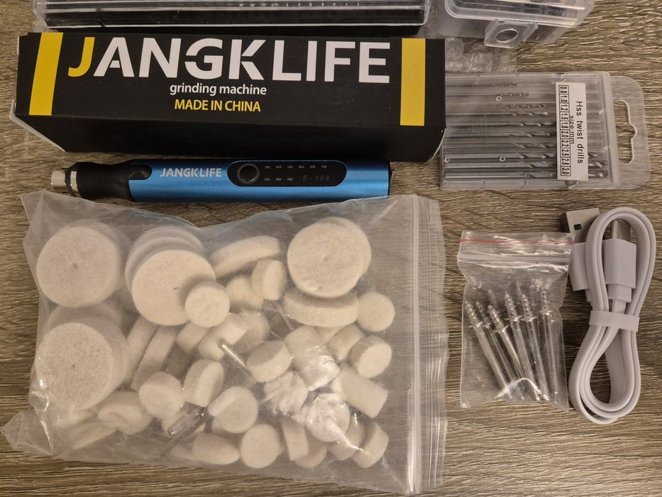 Гравер Jangklife со сверлами и насадками шлифовки