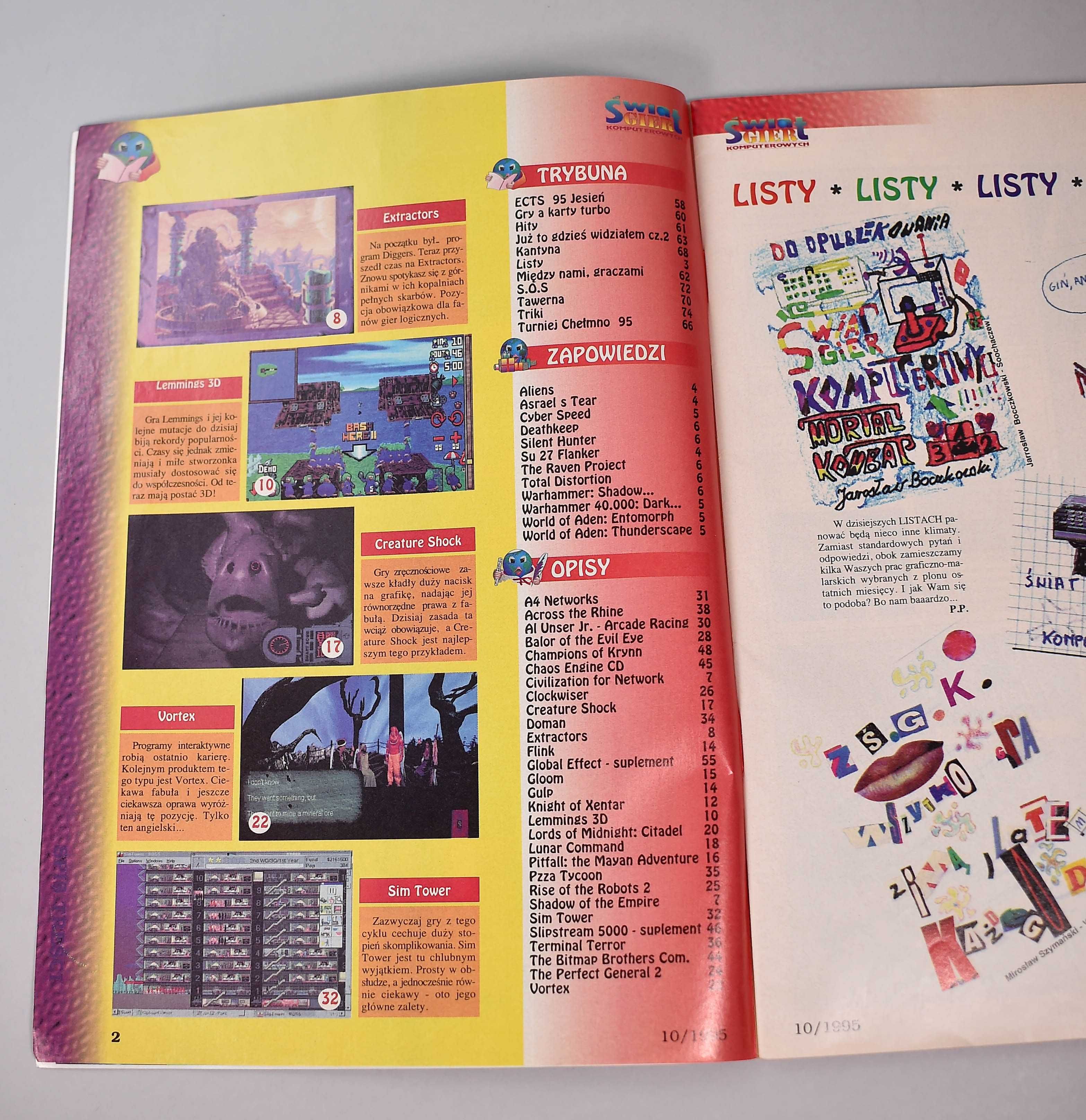 Czasopismo Komputerowe # Swiat Gier Komputerowych 10/95 r.