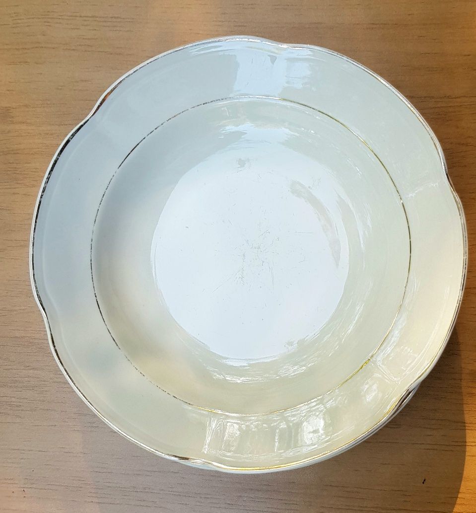 Talerze obiadowe 3 + 4 Porcelit Chodzież PRL