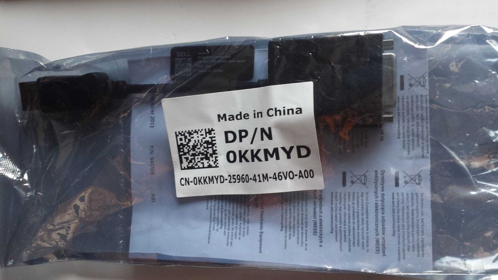Adaptador Dell Display Port para DVI (single link) NOVO
