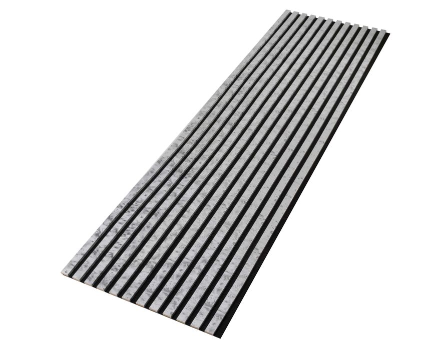 Lamele ścienne akustyczne SLIM 275x54 cm na czarnym filcu Gray i inne