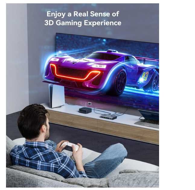 Przełącznik HDMI 4 wejścia rozdzielacz