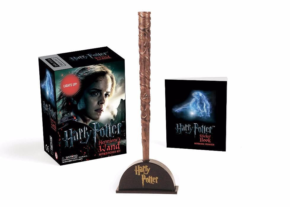Harry Potter - Hermione Granger varinha iluminável + autocolantes NOVO