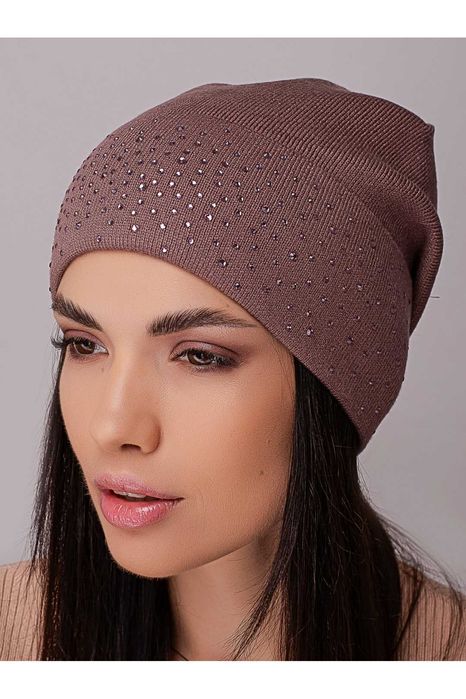Женская стильная шапка со стразами. Разные цвета!!!
