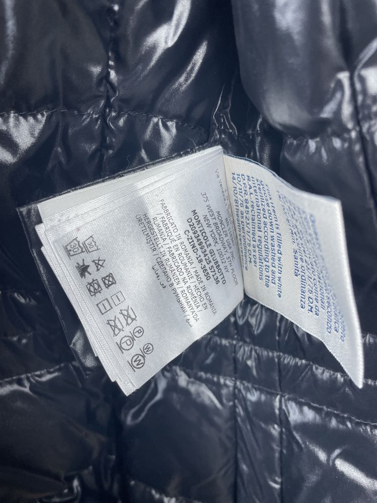 Kurtka Moncler damska Monticole płaszcz puchowy z futrem naturalnym XS