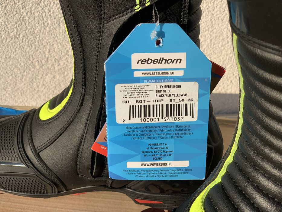 Buty motocyklowe rebelhorn Trip ST rozmiar 36 Fluo zolty, NOWE! Okazja