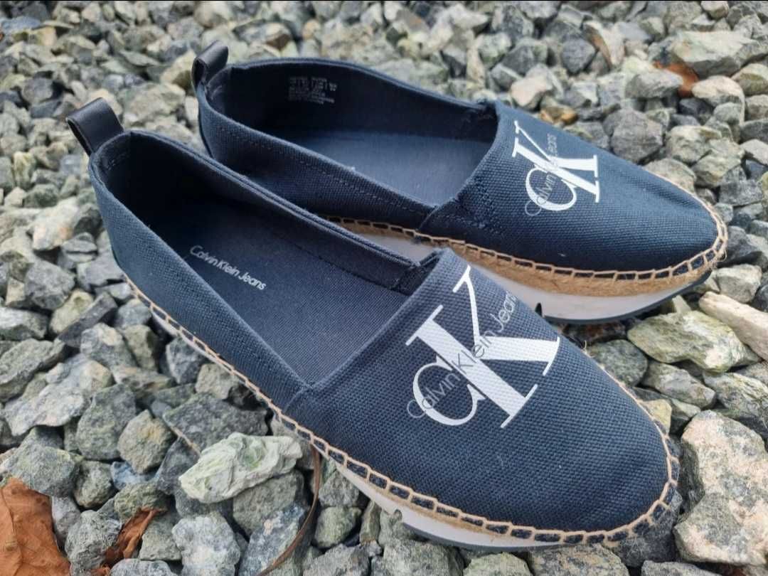 Espadryle Calvin Klein, oryginalne, rosm.37, jak nowe