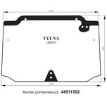 szyba tylna Case JX C Quantum New Holland T 4000 Steyr Kompakt ACX133