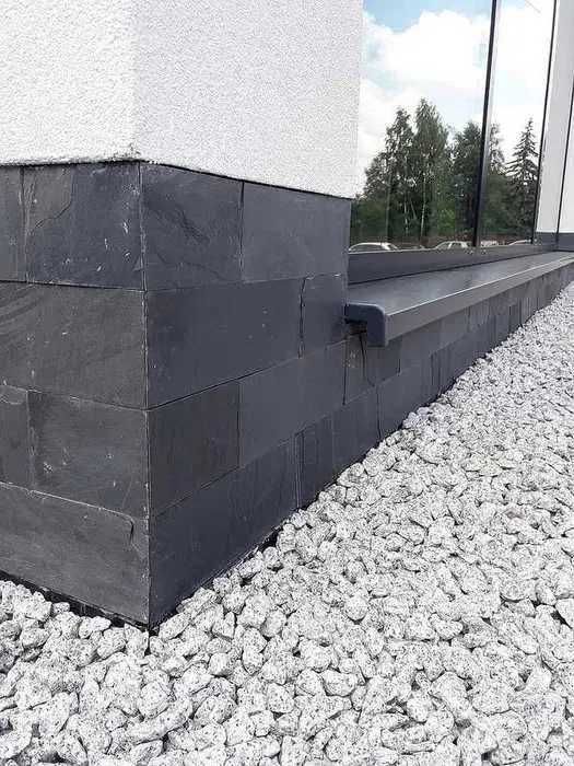 Płytki Kamienne Łupek Czarny Black Slate naturalny 60x30x1 cm / KAMIEŃ