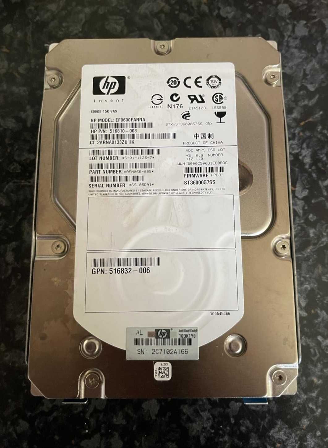 Жорсткий диск серверний hp 600gb ef0600farna hewlett packard