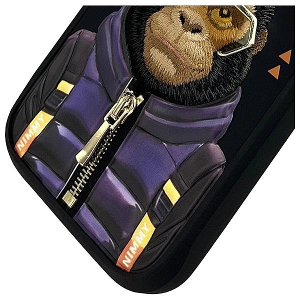 Etui Nimmy Cool&Cute 2.0 Monkey na iPhone 16 Pro - czarne