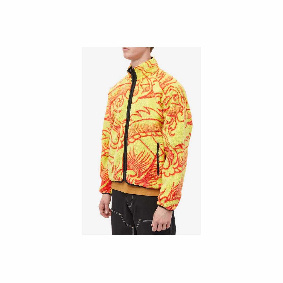 Куртка двостороння  STUSSY Dragon Sherpa Jacket Yellow
