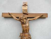 Krzyż Krucyfiks JEZUS pasyjka rzeźba drewno 70 cm