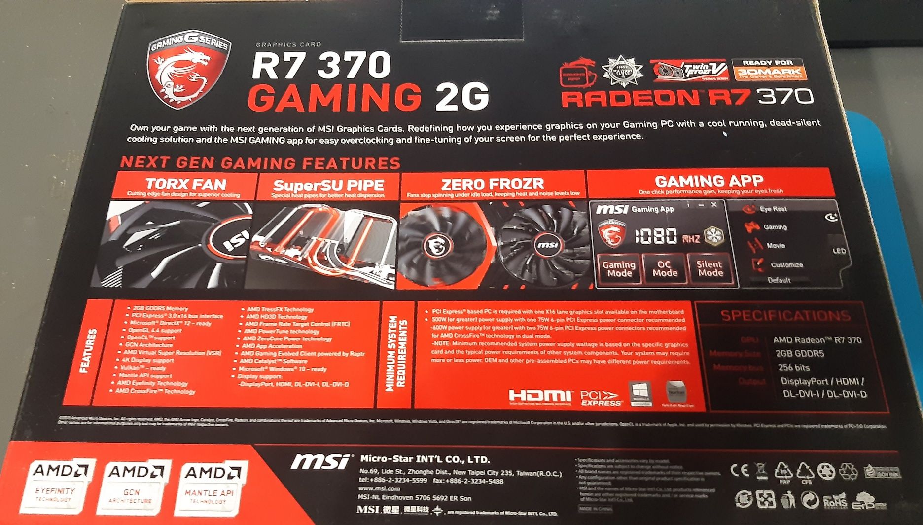 Karta graficzna R7 370 Gaming 2gb uszk.