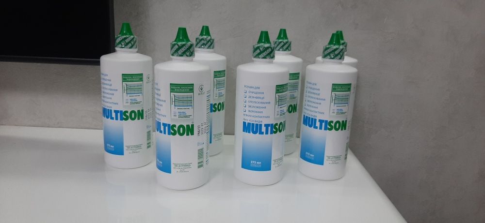 Розчин для контактних лінз Multison 100ml 240ml 375ml + конт або пінце
