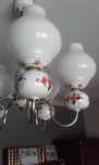 Zyrandol porcelanowy ,design PRL