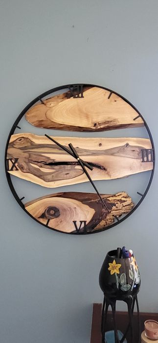 Duży zegar w stylu loftowym